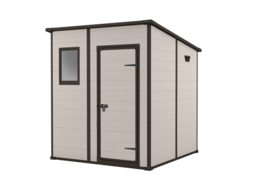 Manor Pent 6x6 m�anyag kerti t�rol� h�z beige-barna